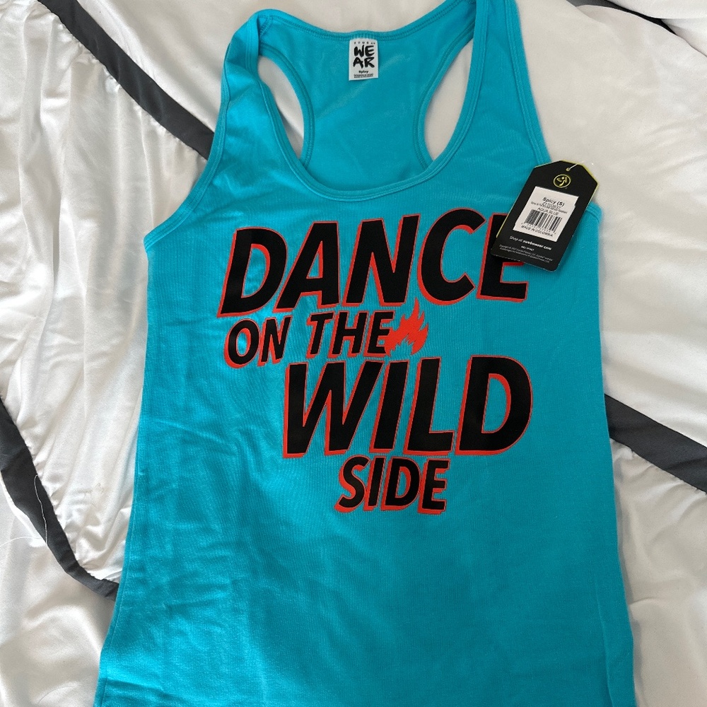 Zumba Dance on the Wild Side Instructor Racerback NWT